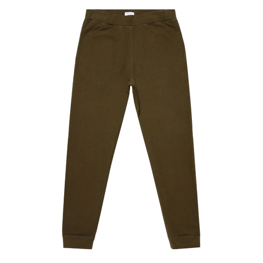 Sunspel Loopback Track Pant Dark Moss - The Sporting Lodge