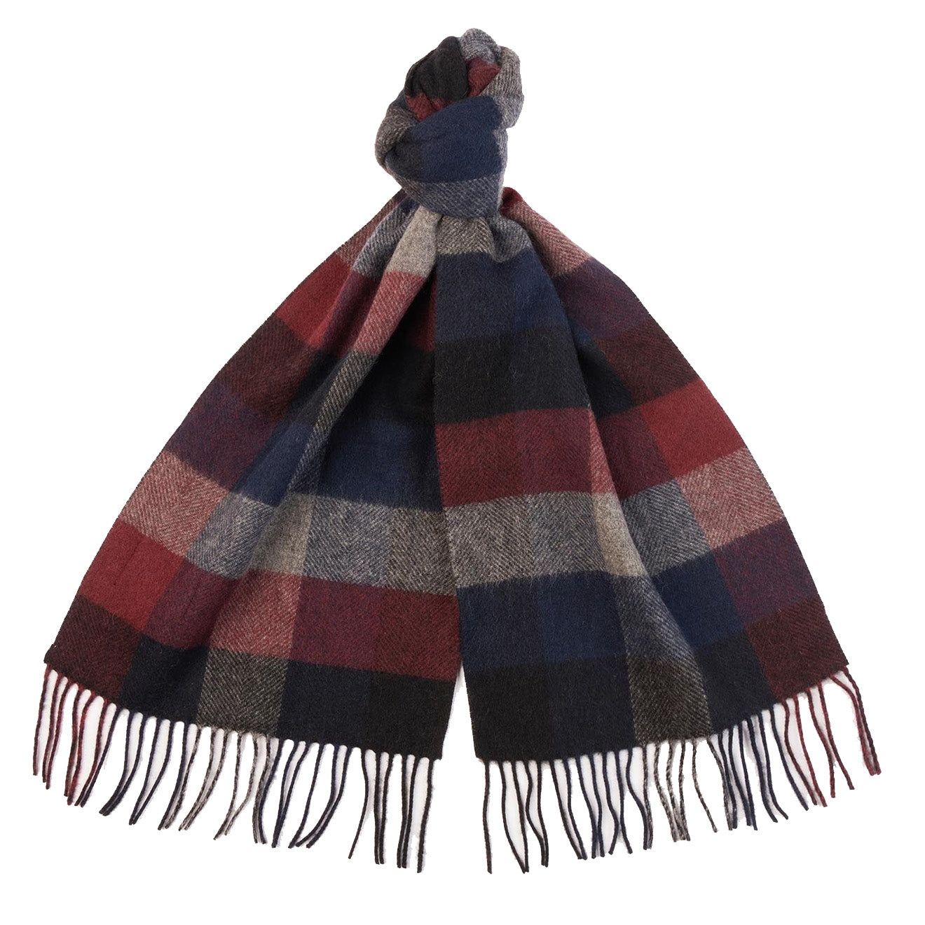 Barbour Largs Scarf Navy / Cordovan - The Sporting Lodge