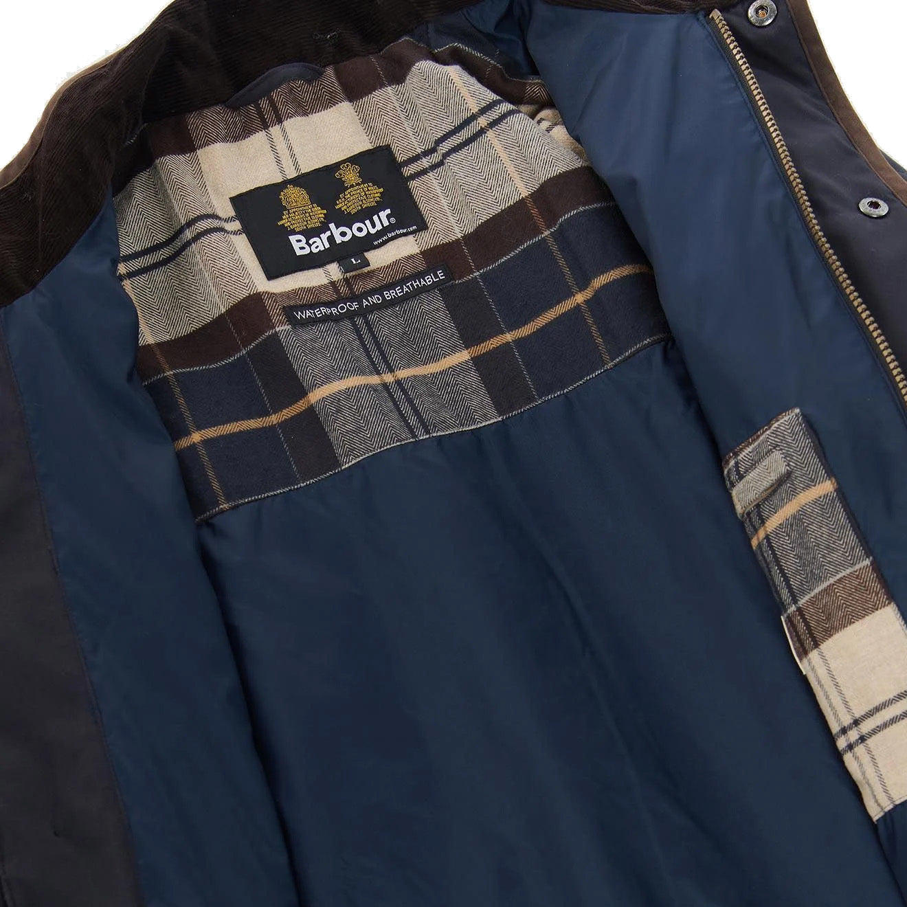 Barbour Waterproof Shoveler Quilt Jacket Navy The Sporting Lodge