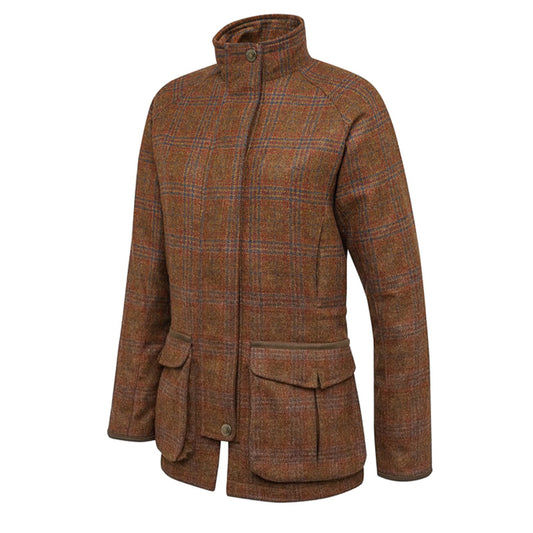 Beretta Womens St James Coat Brown / Blue Check - The Sporting Lodge