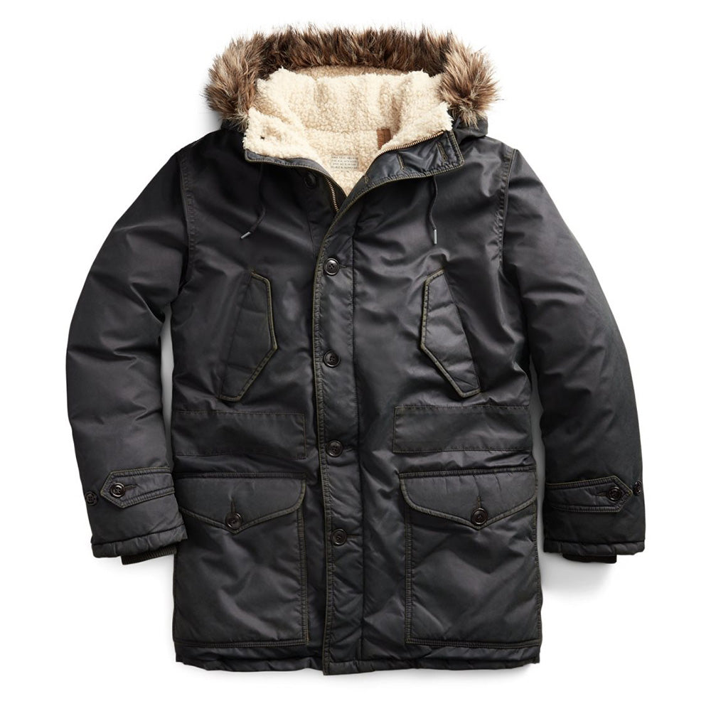 Faux fur trimmed down parka ralph lauren best sale