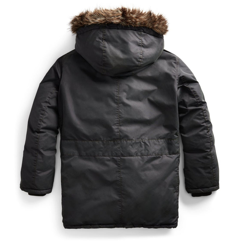 Barbour international faux fur lined parka with faux fur trim hood best sale