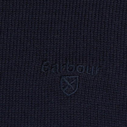 Barbour Cotton Half Zip Sweater Navy - The Sporting Lodge