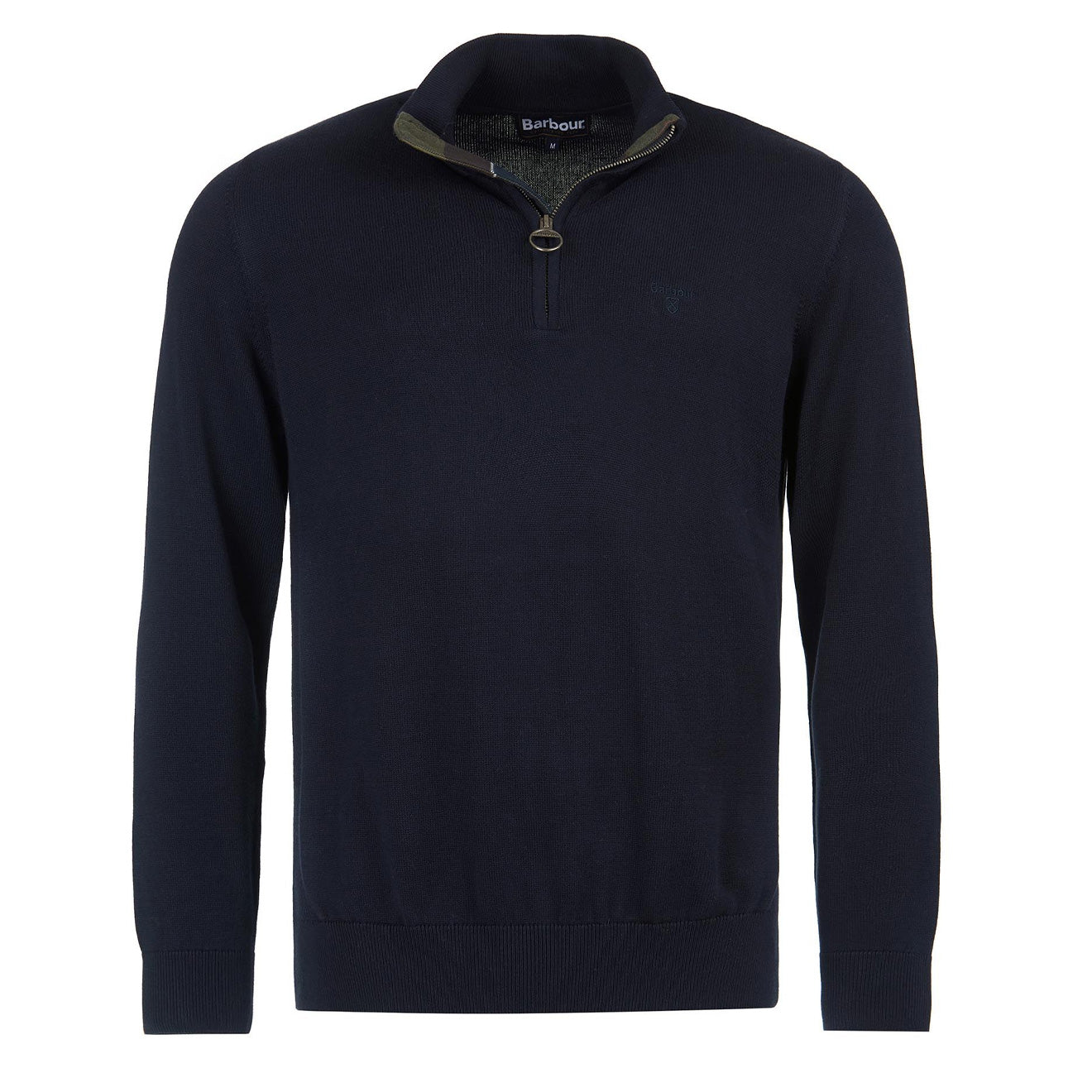 Barbour Cotton Half Zip Sweater Navy - The Sporting Lodge