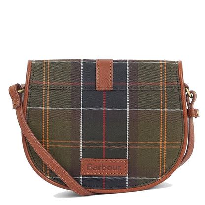 Barbour Katrine Leather Saddle Bag Classic Tartan - The Sporting Lodge