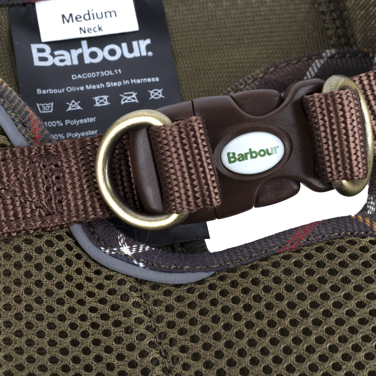 Barbour Mesh Dog Harness Olive - The Sporting Lodge