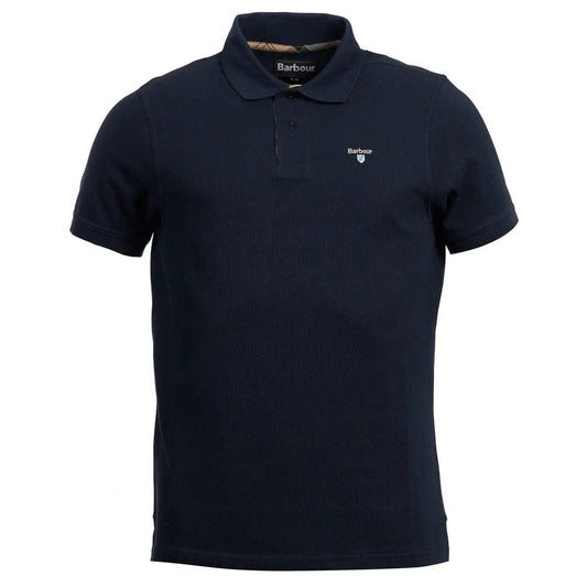 Barbour Tartan Cotton Pique Polo Shirt New Navy - The Sporting Lodge