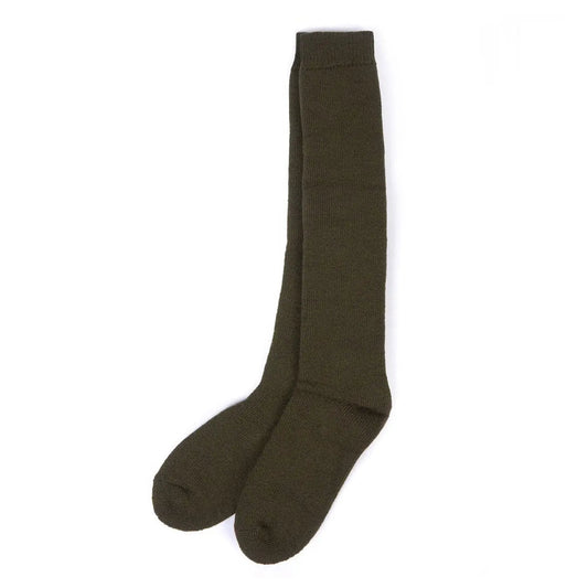 Barbour Wellington Knee Socks Olive Green - The Sporting Lodge