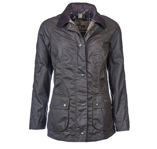 Barbour Womens Classic Beadnell Wax Jacket Olive - The Sporting Lodge