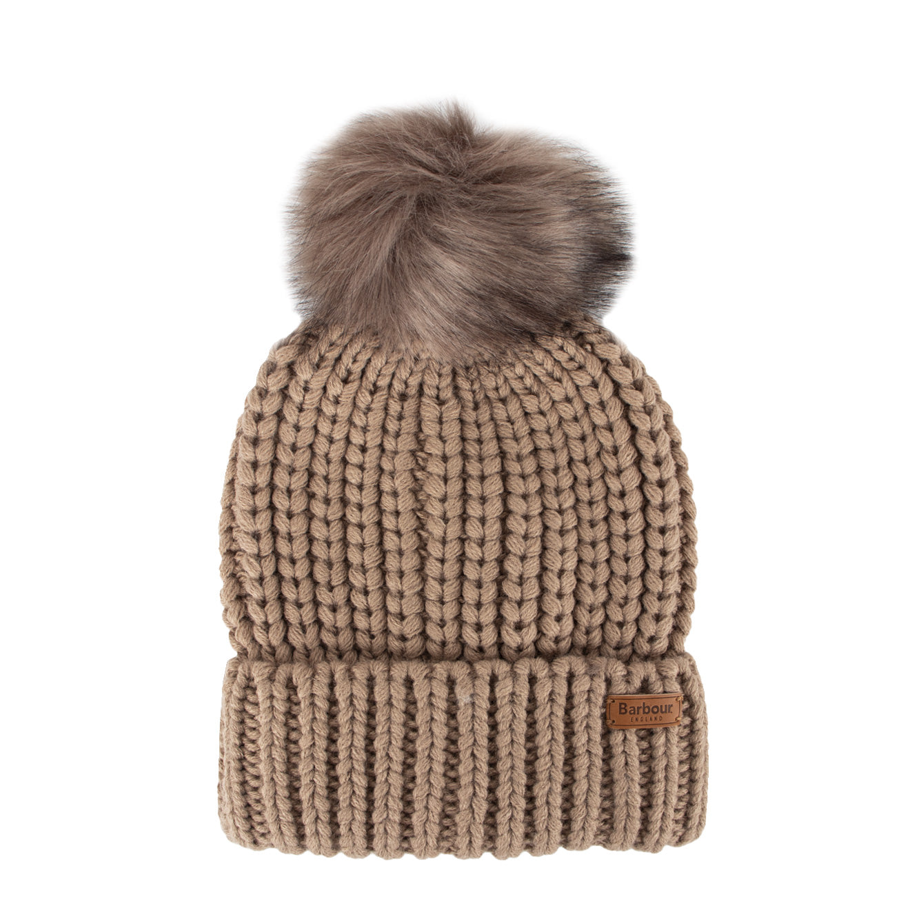 Barbour Womens Saltburn Beanie Mink - The Sporting Lodge