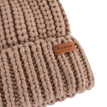 Barbour Womens Saltburn Beanie Mink - The Sporting Lodge