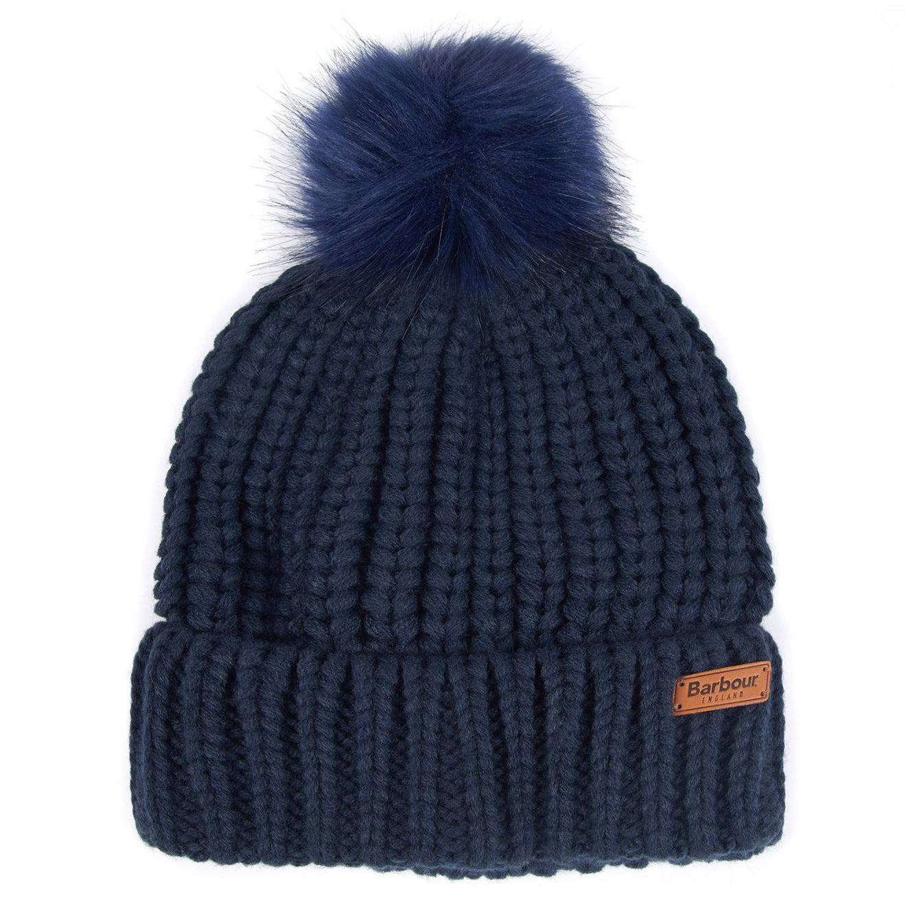 Barbour Womens Saltburn Beanie Navy - The Sporting Lodge