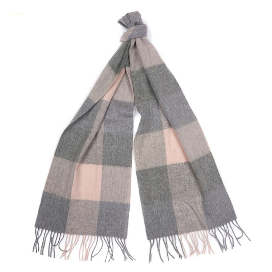 Barbour Womens Wilton Scarf Pink / Grey - The Sporting Lodge