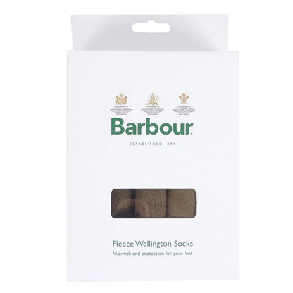 Barbour Fleece Wellington Sock Olive - The Sporting Lodge