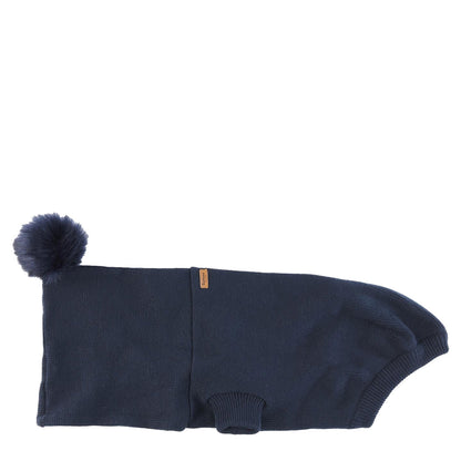 Barbour Hooded Pom Dog Jumper Navy - The Sporting Lodge