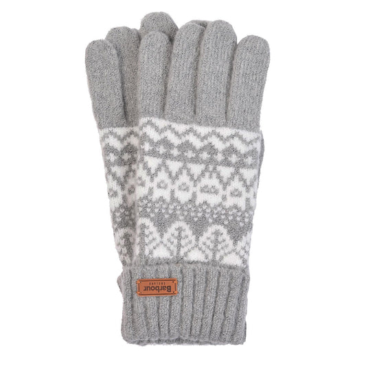 Barbour Womens Alpine Knitted Gloves Grey - The Sporting Lodge