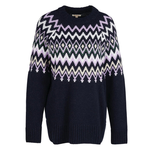 Barbour Womens Midhurst Knit Navy - The Sporting Lodge