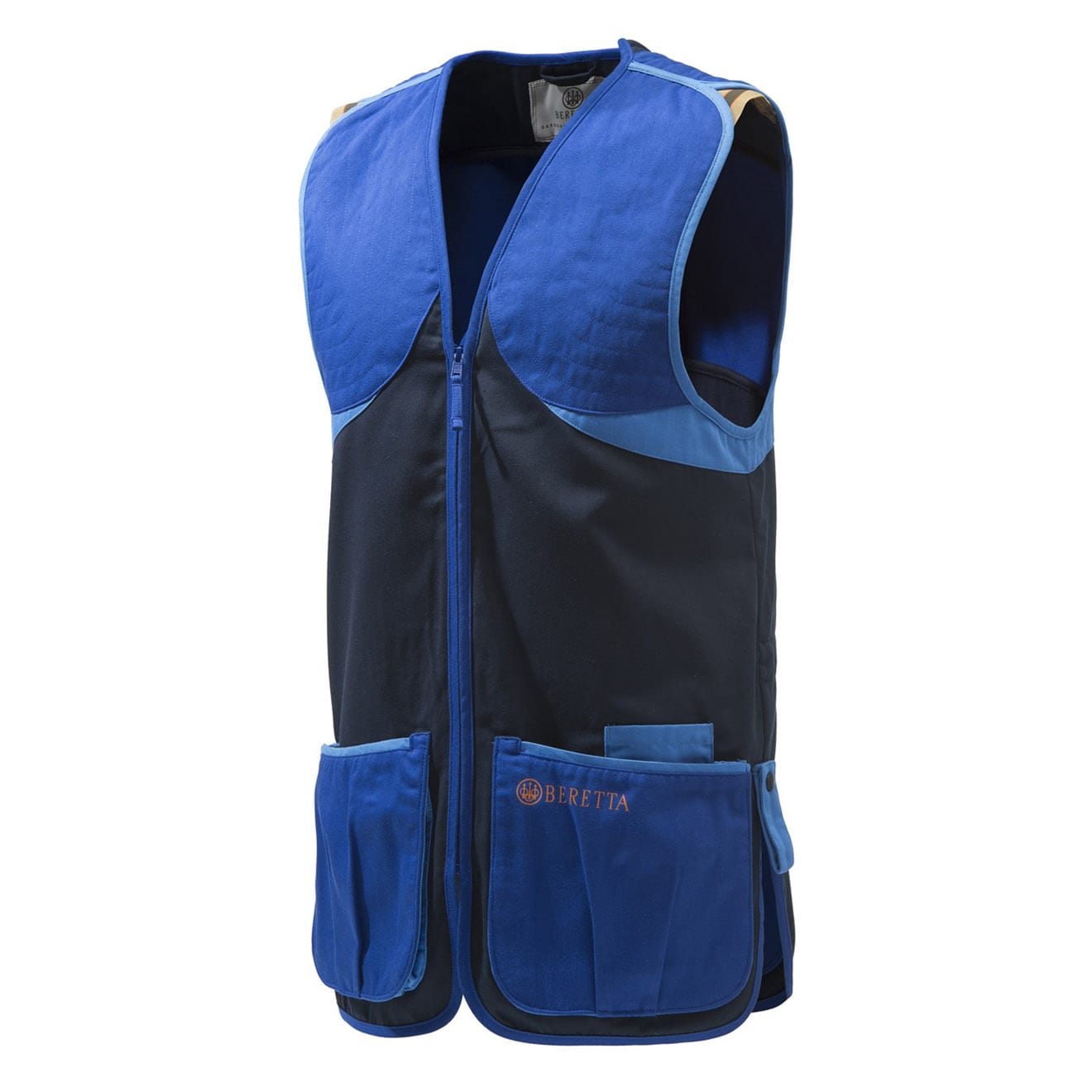 Beretta Full Cotton Shooting Vest Blue Navy - The Sporting Lodge