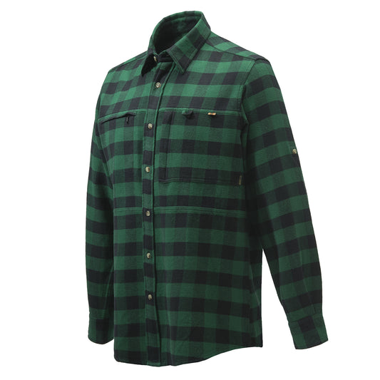 Beretta Overshirt Zippered Pocket Green Check - The Sporting Lodge