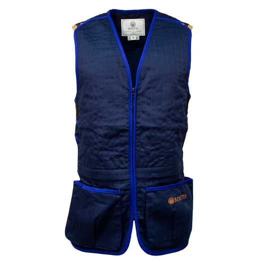 Beretta Trap Cotton Shooting Vest Blue Navy - The Sporting Lodge