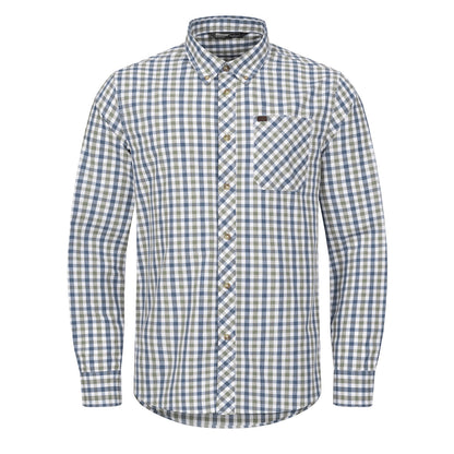 Blaser Juno Check Shirt Olive / Blue - The Sporting Lodge