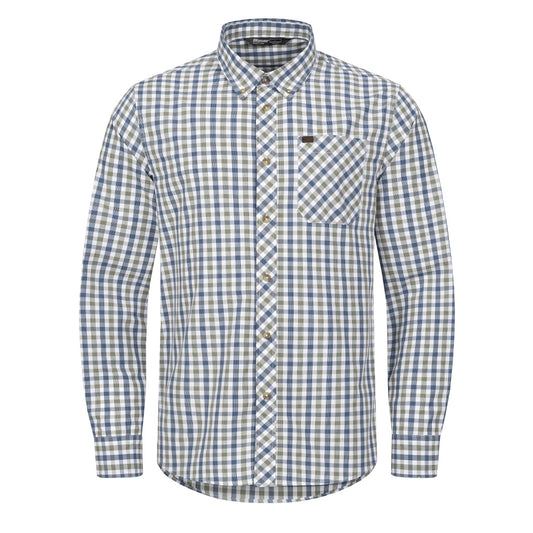 Blaser Juno Check Shirt Olive / Blue - The Sporting Lodge