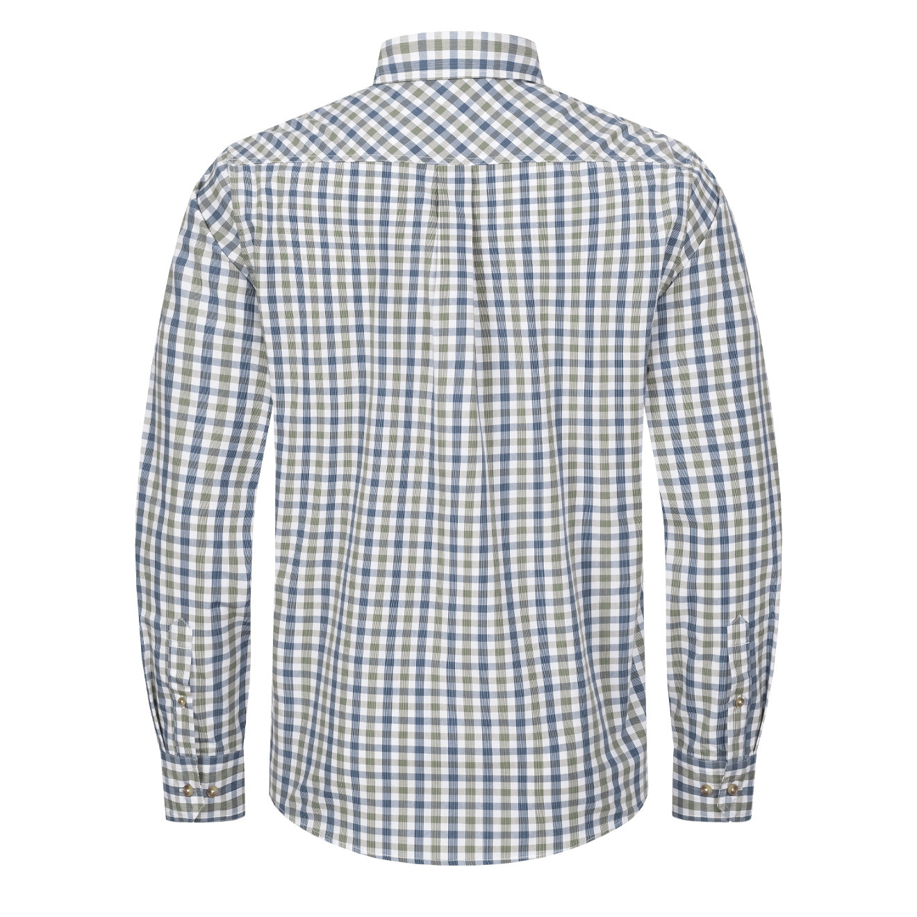 Blaser Juno Check Shirt Olive / Blue - The Sporting Lodge