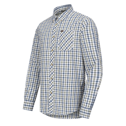 Blaser Juno Check Shirt Olive / Blue - The Sporting Lodge