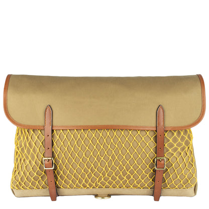 Brady Woodland Game Bag Khaki / New Tan Yellow Net - The Sporting Lodge