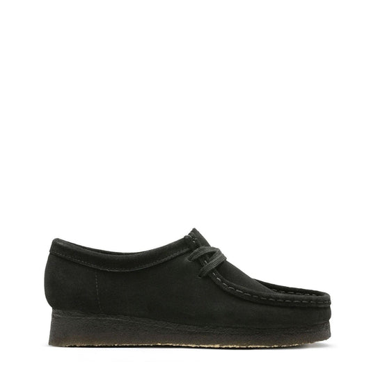 Clarks Originals Womens Wallabee Shoes Black Suede - The Sporting Lodge