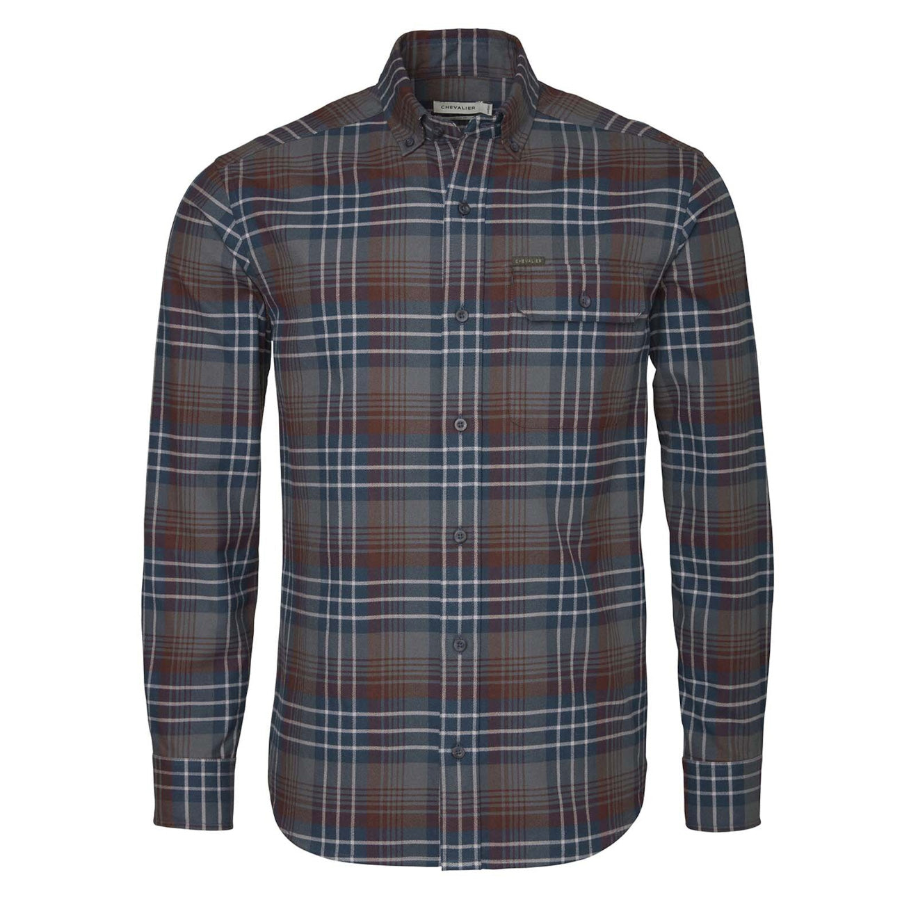 Chevalier Falcon Flannel Shirt Rust Checked - The Sporting Lodge