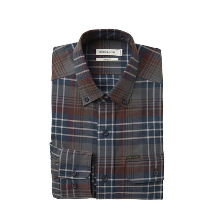 Chevalier Falcon Flannel Shirt Rust Checked - The Sporting Lodge