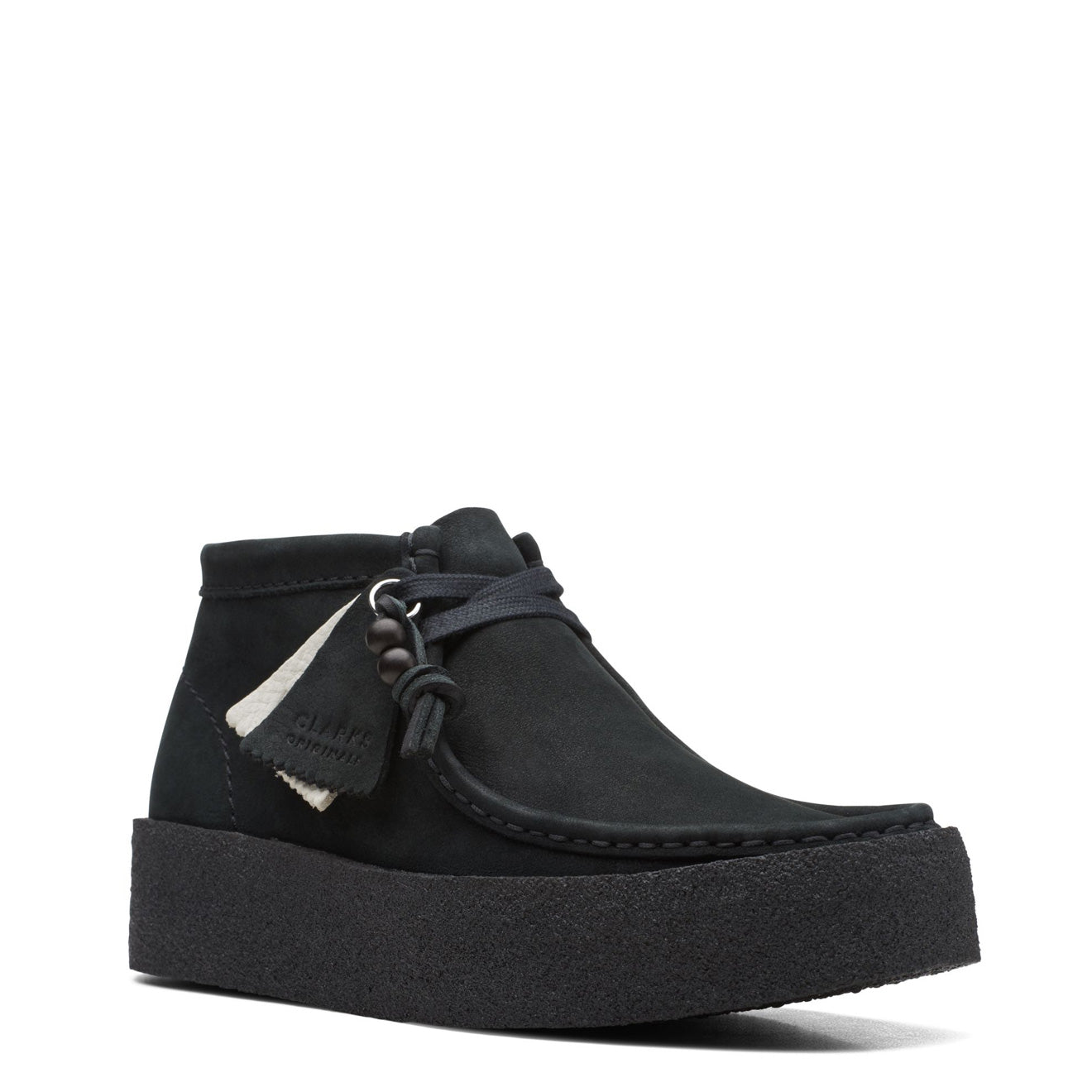 Clarks Originals Womens Wallabee Cup Boot Black Nubuck