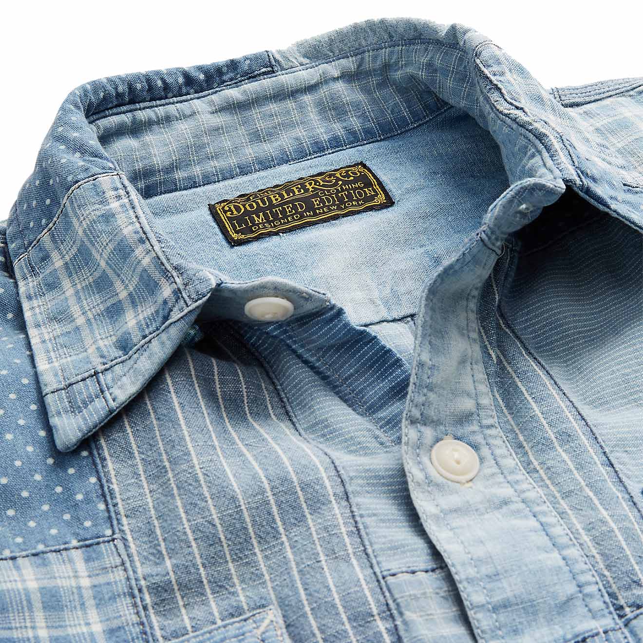 RRL by Ralph Lauren Limited-Edition Patchwork Workshirt Indigo Multi