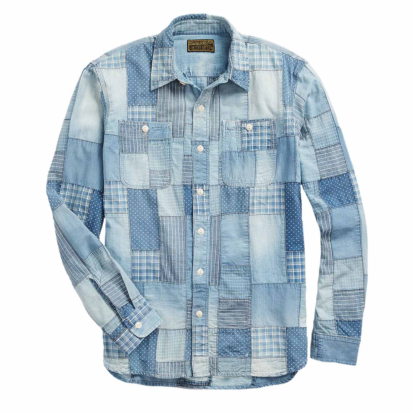 RRL by Ralph Lauren Limited-Edition Patchwork Workshirt Indigo Multi