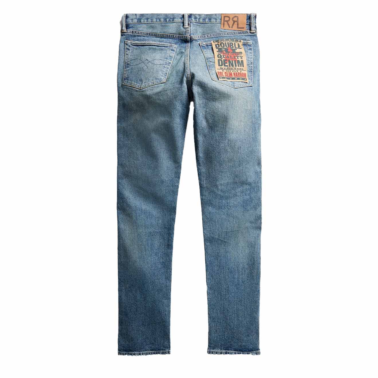 RRL - Double RL Men's American 14oz. Union Blue Denim Zip Fly Slim offers Narrow Jeans,