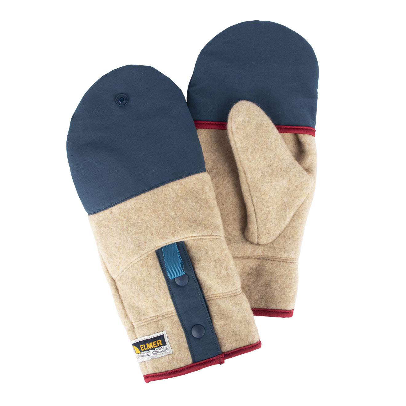 Elmer Gloves Recycled Wool Fleece Flip Top Glove Camel - The Sporting Lodge