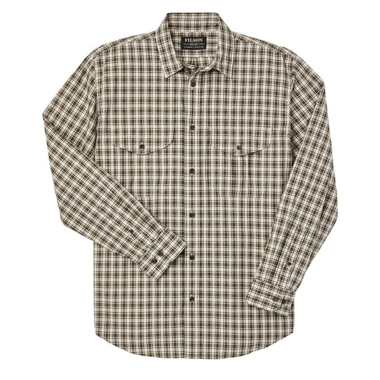 Filson Feather Cloth Shirt Natural / Dark Olive - The Sporting Lodge