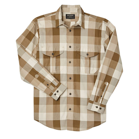 Filson Feather Cloth Shirt Tan Olive Khaki - The Sporting Lodge