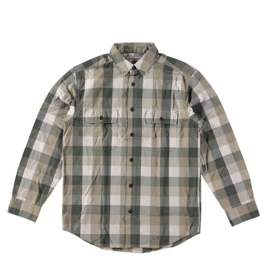 Filson Lightweight Kitsap Work Shirt Olive/Khaki/Ivory - The Sporting Lodge