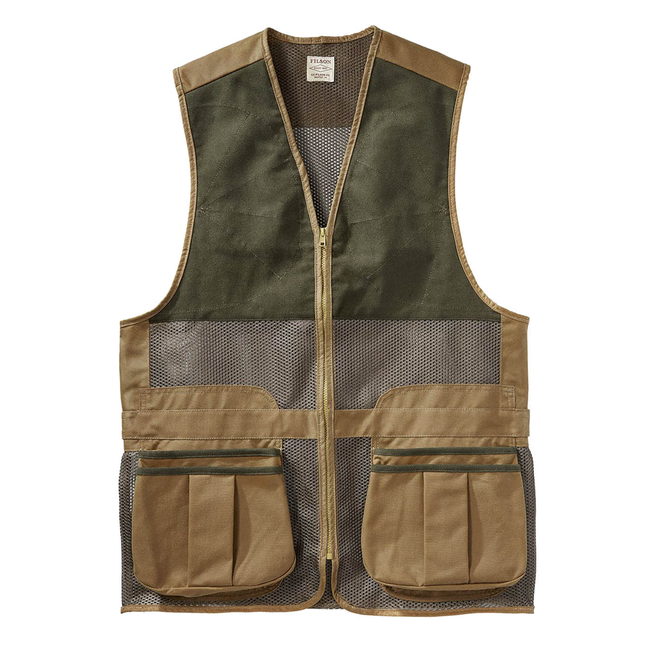 Filson Light Shooting Vest Dark Tan - The Sporting Lodge