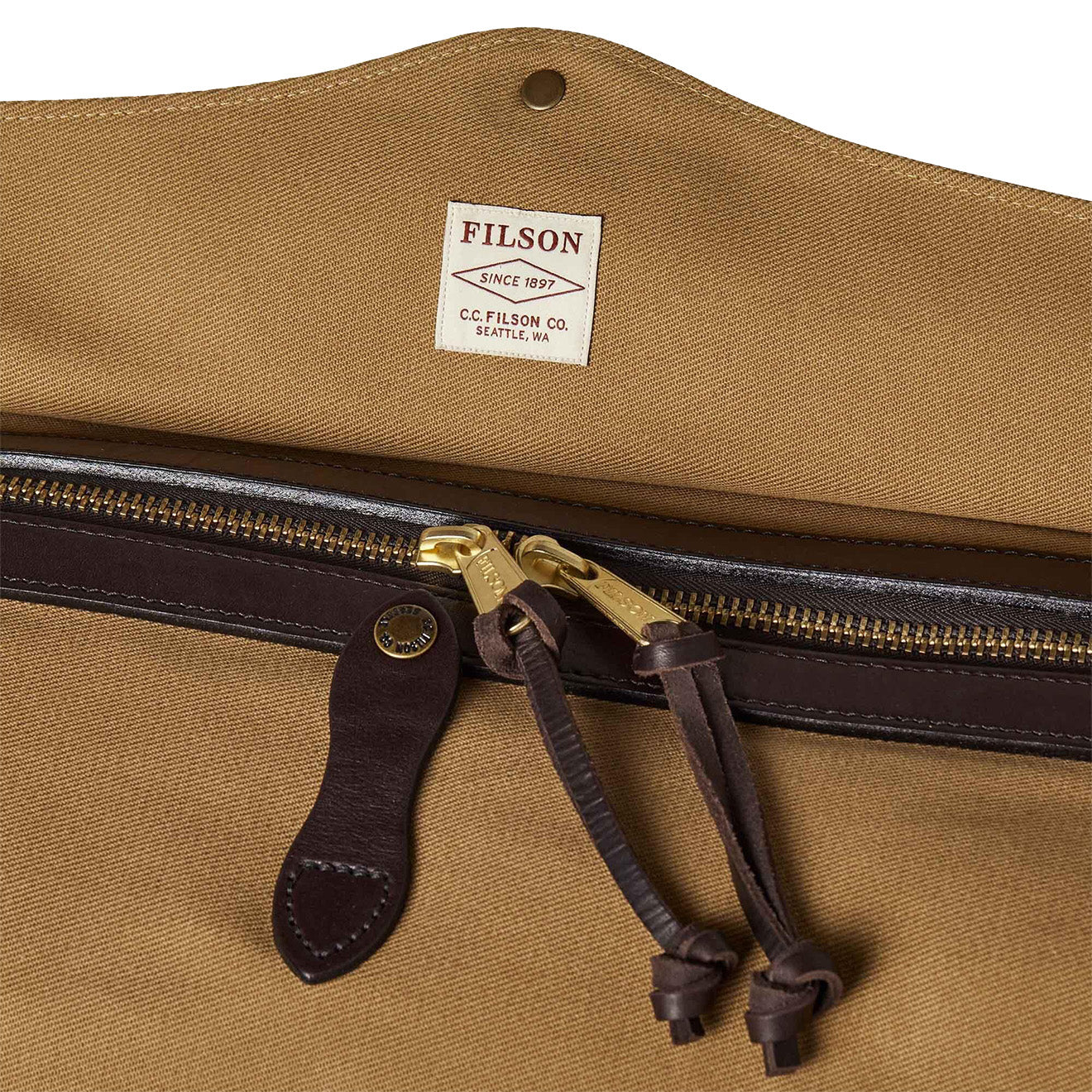 Filson Medium Rugged Twill Duffle Bag Tan - The Sporting Lodge