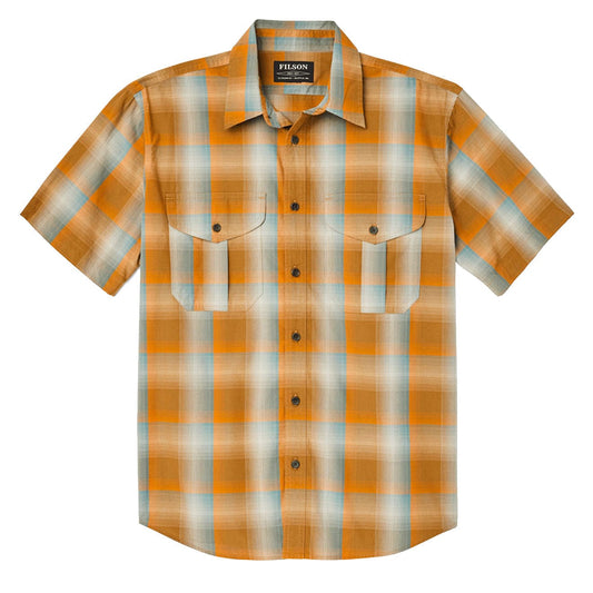 Filson SS Feather Cloth Shirt Dark Gold / Pine - The Sporting Lodge