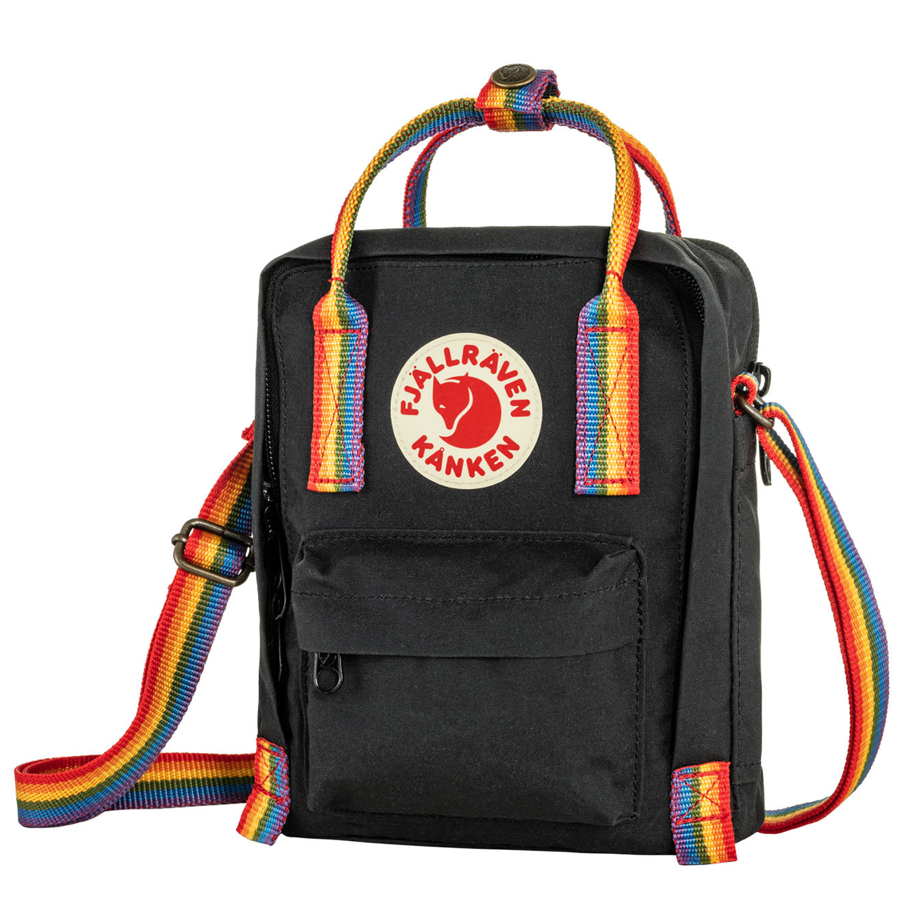 Fjallraven Kanken Rainbow Sling Black-Rainbow Pattern - The Sporting Lodge