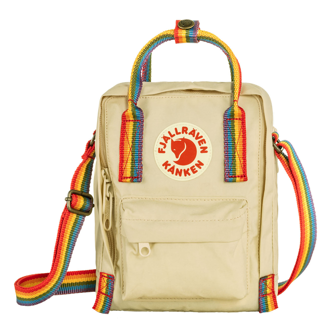 Fjallraven Kanken Rainbow Sling Light Oak-Rainbow Pattern - The Sporting Lodge