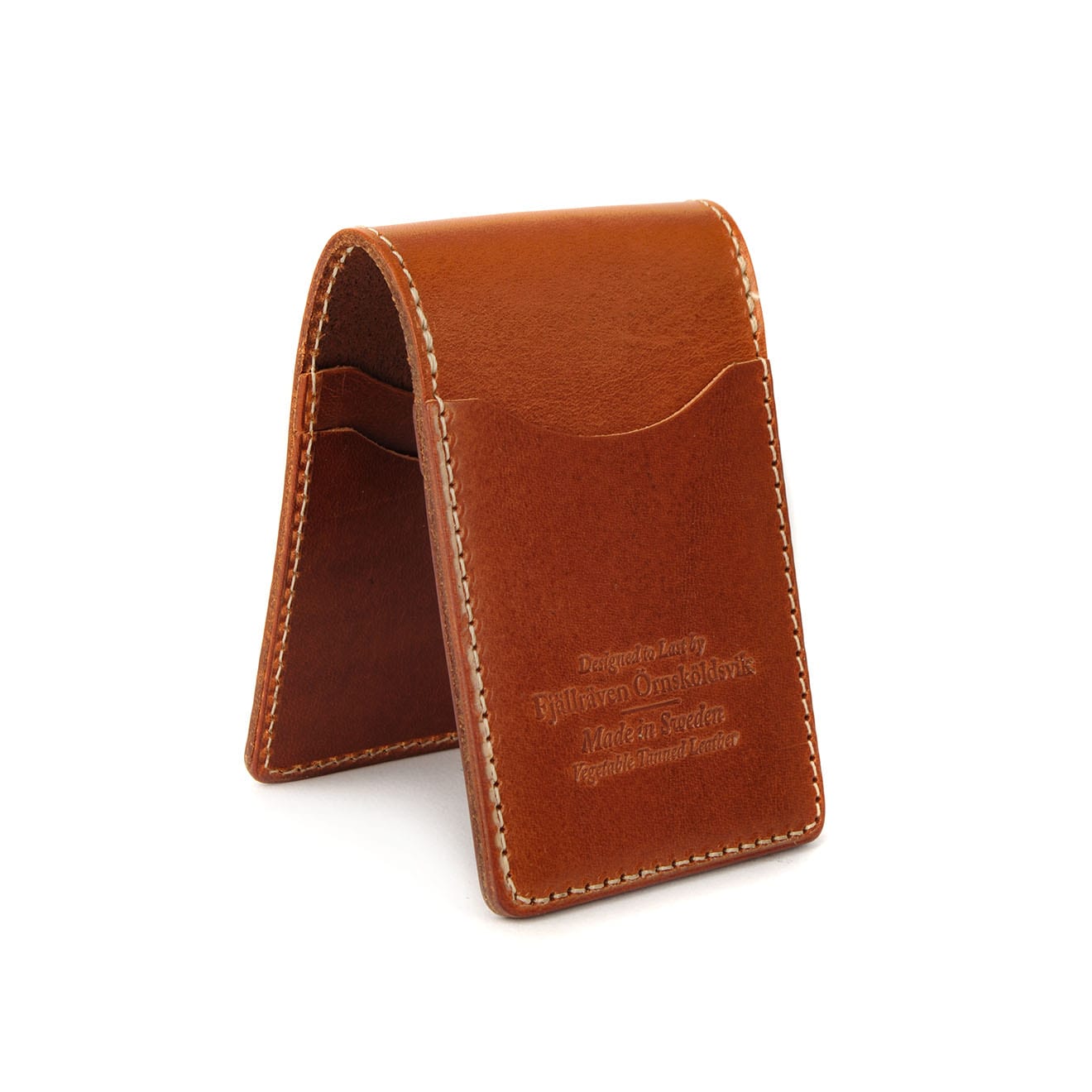 Fjallraven Ovik Card Holder Large Leather Cognac - The Sporting Lodge