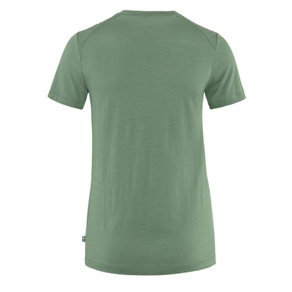 Fjallraven Womens Abisko Wool SS T-Shirt Patina Green - The Sporting Lodge