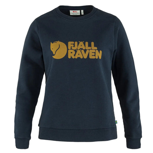 Fjallraven Womens Logo Sweater Dark Navy - The Sporting Lodge