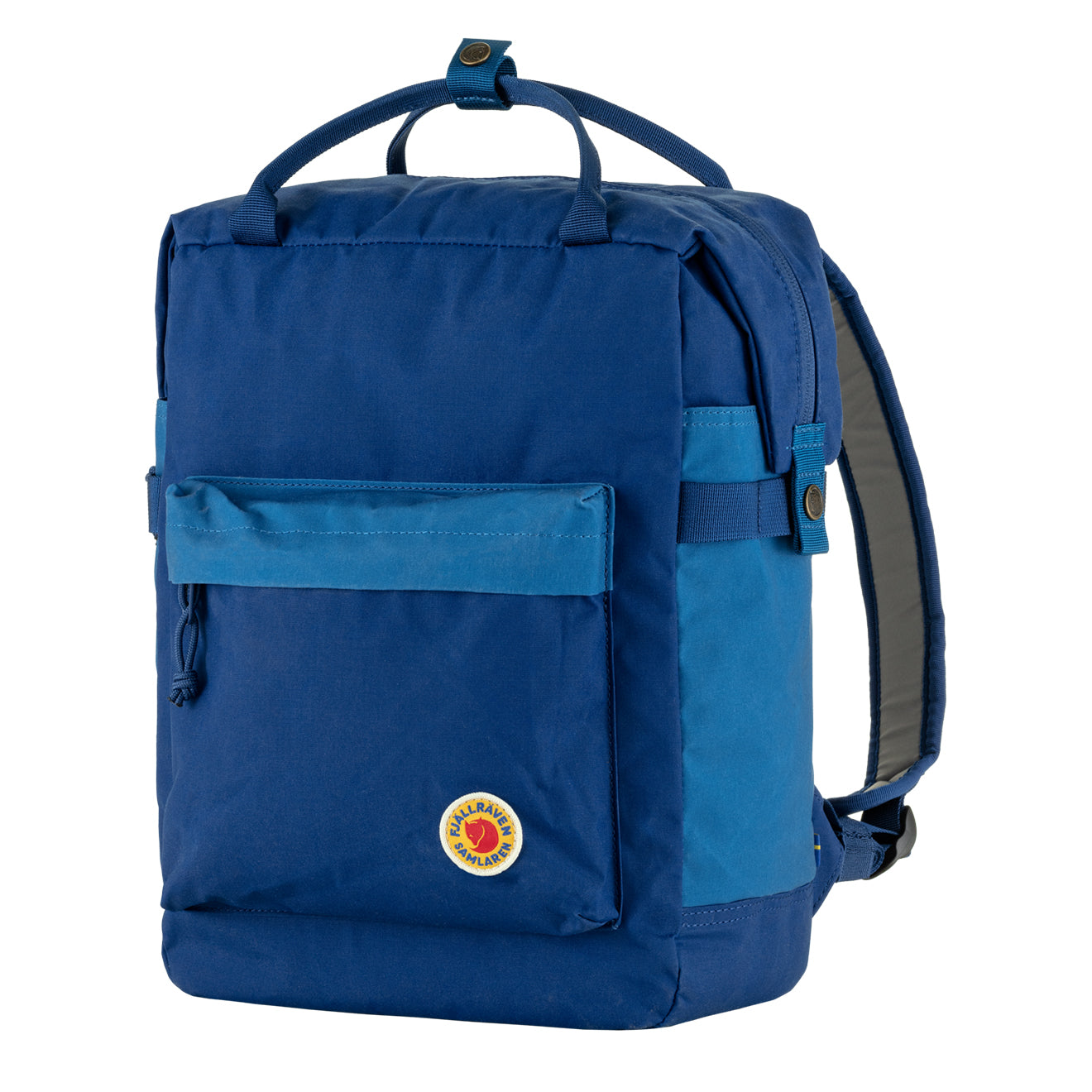 Deep blue fjallraven kanken on sale