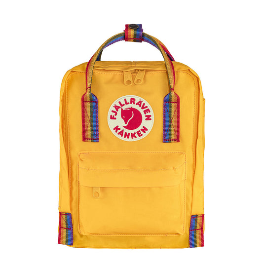 Fjallraven Kanken Rainbow Mini Backpack Warm Yellow / Rainbow Pattern - The Sporting Lodge